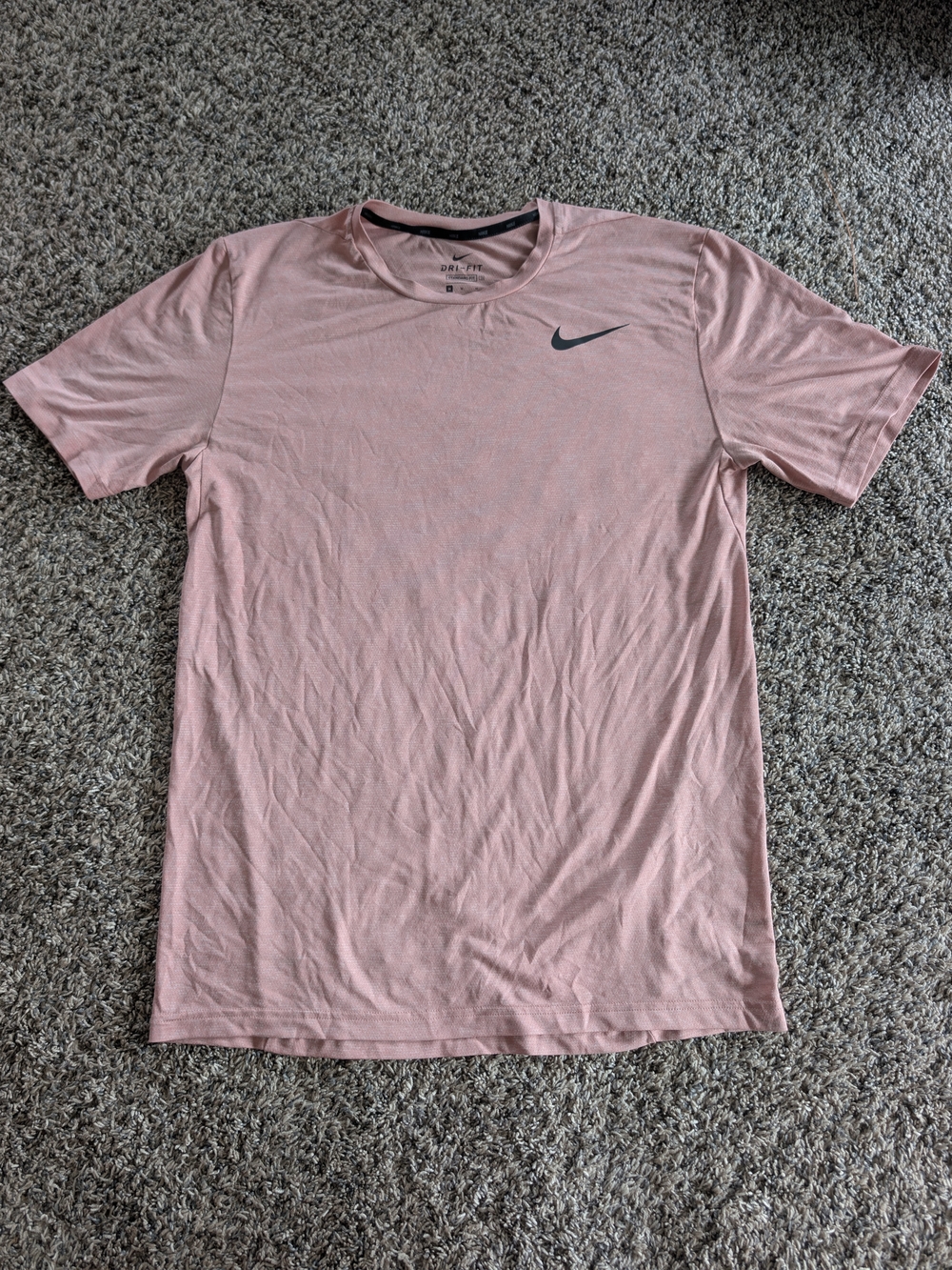 Nike Men’s Dri-FIT Pink Short-Sleeve Training Tee